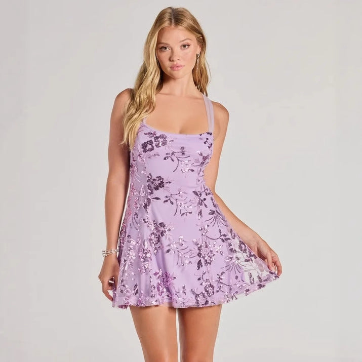 Women Clothing Sequined Cami Dress All Match Dress - Iyanka