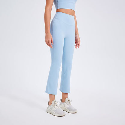 Summer Women High Waist Pencil Pants Slimming Smoke Tube Cropped Pants Slim Fit Yoga Pants Women Hip Lifting Running Workout Pants Fitness - Iyanka
