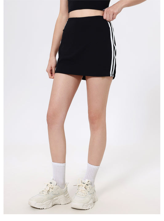 Contrast Color High Waist Running Sports Short Skirt Women Faux Two Piece Anti Exposure Badminton Tennis Skirt Fitness Pants Yoga Skirt - Iyanka