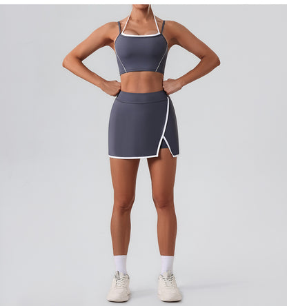 High Waist Yoga Skirts Breathable Mini Culottes Running Fitness Tennis Anti Exposure Sports Tennis Skirt - Iyanka