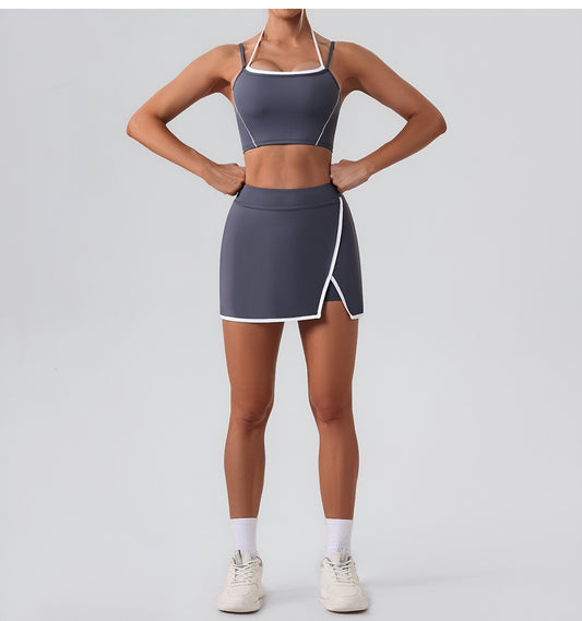 High Waist Yoga Skirts Breathable Mini Culottes Running Fitness Tennis Anti Exposure Sports Tennis Skirt - Iyanka