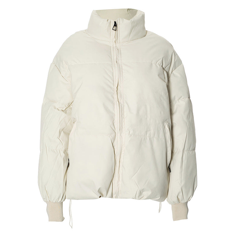 Women Clothing Winter Stand Collar Zipper Thermal Short Cotton Jacket - Iyanka