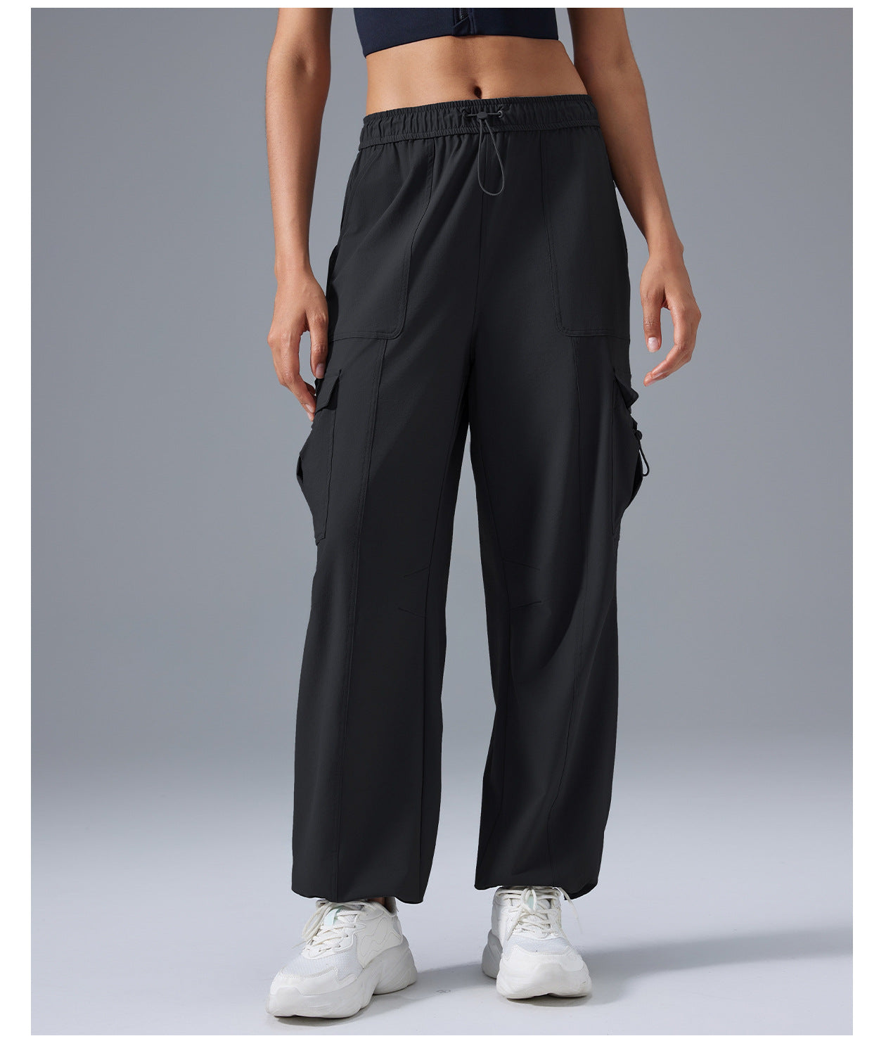 Cargo Pants Women Loose Tappered Wide Leg Exercise Workout Pants Outdoors Office All Matching Casual Trousers - Iyanka