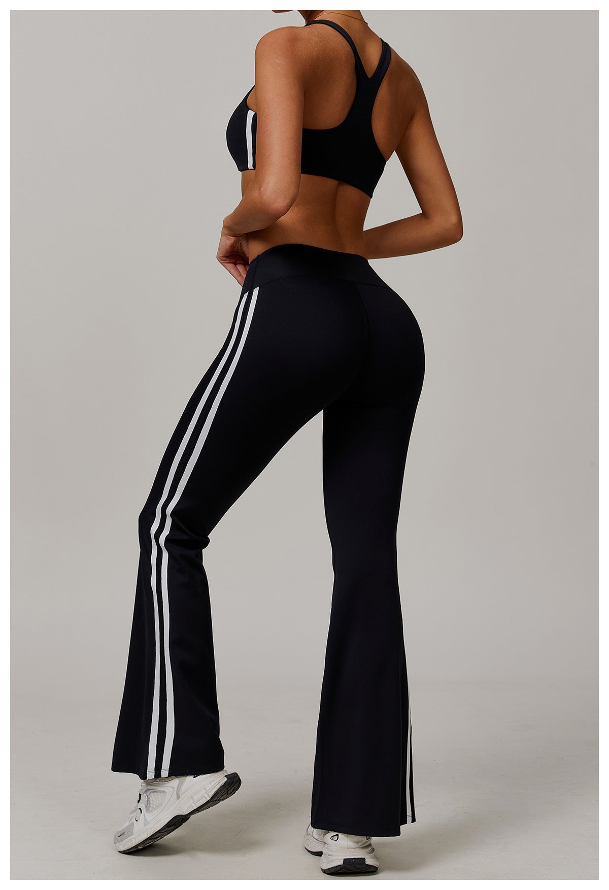 Nude Feel Sports Trousers Slightly Stretch Slimming Wide Leg Fitness Pants Quick Dry Casual Running Bell Bottom Pants - Iyanka