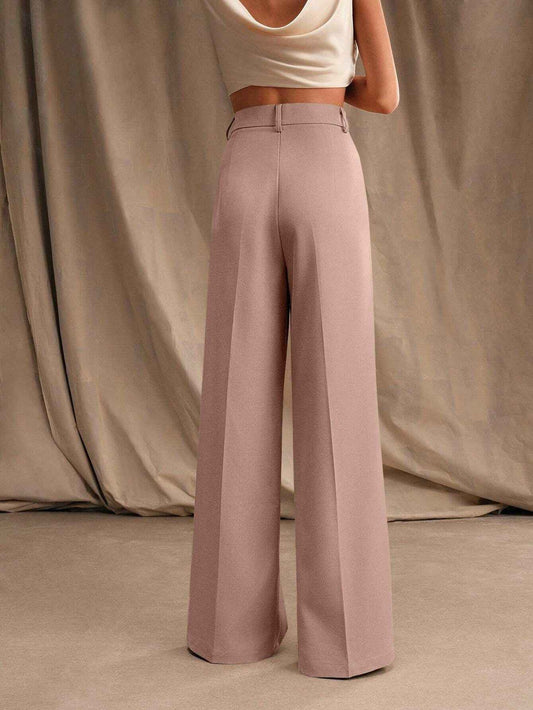 Wide Leg High Waist Loose Casual Straight Pants