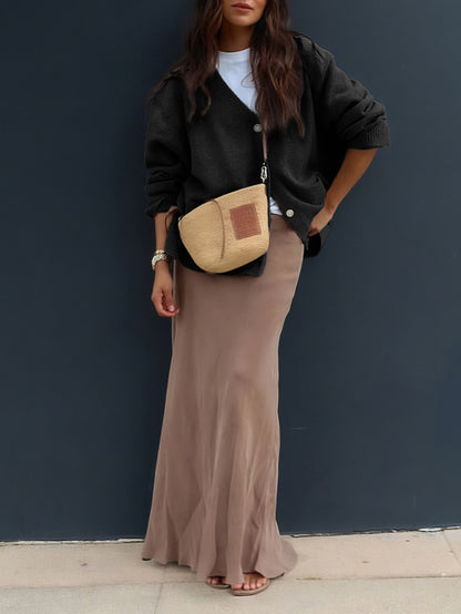 Women Casual Minimalist Long Sleeve Senior Coat Sweater - Iyanka