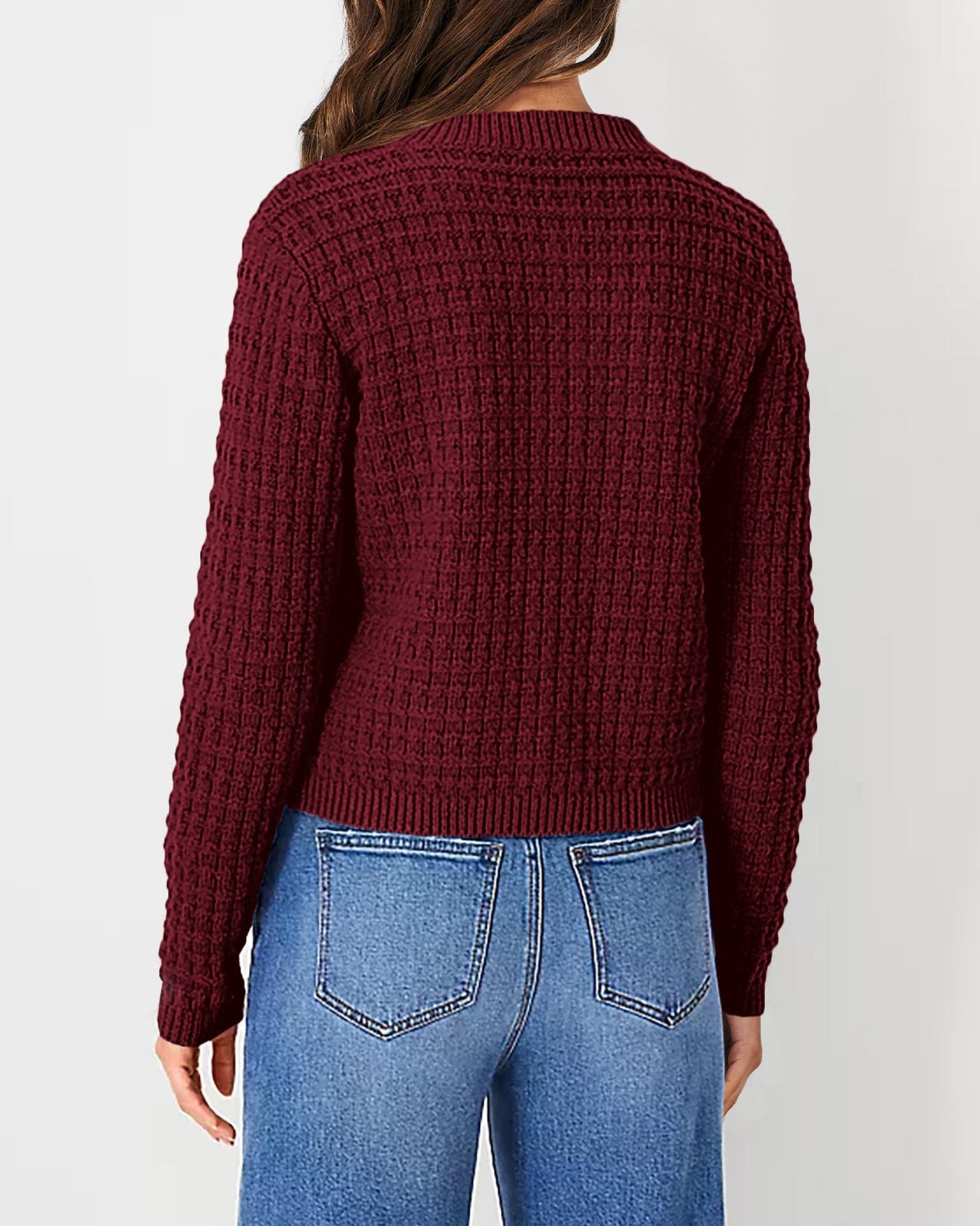 Fall Women Clothing Solid Color Office Knitted Cardigan Casual Sweater Coat - Iyanka