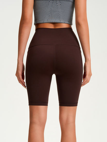 Nude Feel Yoga Shorts Women Hip Lift Quick Drying Sports Fitness Cycling Pants Outer Wear Tight High Waist Five Points Yoga Pants - Iyanka