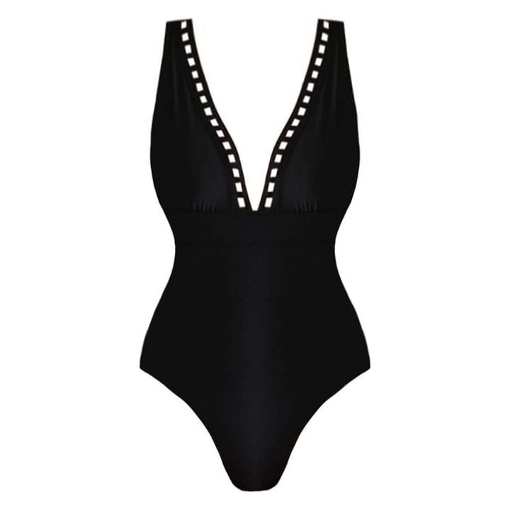 Hollow Out Cutout Batwing Sleeve Sexy Slimming One Piece Swimsuit Women - Iyanka