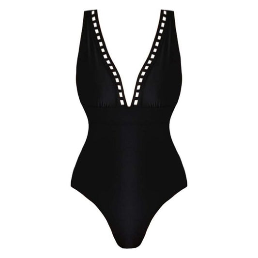 Hollow Out Cutout Batwing Sleeve Sexy Slimming One Piece Swimsuit Women - Iyanka