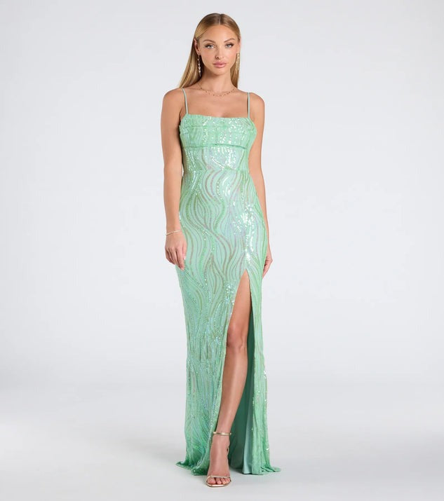 Dress Sexy Sling Backless High Slit Sequ Socialite Dress - Iyanka