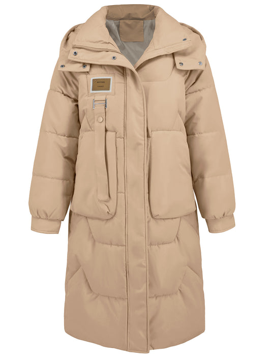 Women Clothing Autumn Winter Cotton Clothing Coat Thickened Long Sleeve Warm Hat Cotton Coat Coat Coat - Iyanka