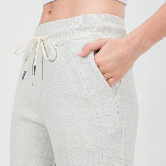 Autumn Winter Exercise Outfit Drawstring Loose Fleece Lock Warm Yoga Pants Casual Elastic Waist Sweatpants for Women - Iyanka