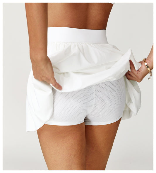 Quick Drying Tennis Skirt Anti Exposure Bottom Breathable Pocket Pettiskirt Running Sports Skirt - Iyanka