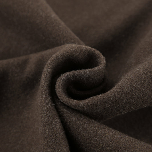 Autumn Winter Polo Collar Long Sleeve Zipper Woolen Coat Loose Casual Women Jacket - Iyanka