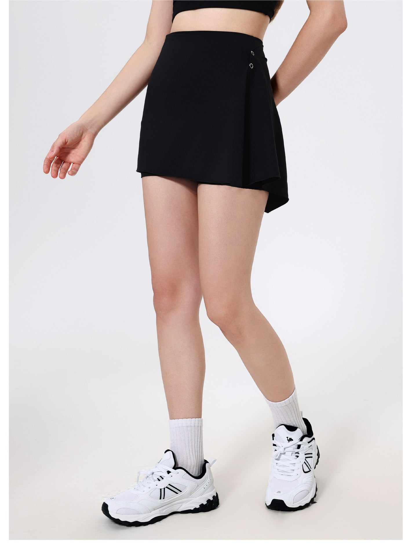 Two Piece Set High Waist Hip Lift Nude Feel Yoga Pants Shorts Fart Curtain Outer Wear Running Workout Pants Breathable Fitness - Iyanka