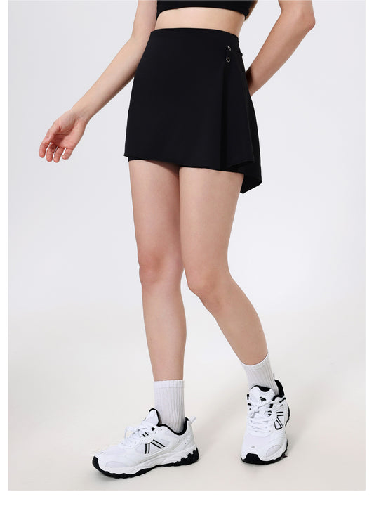 Two Piece Set High Waist Hip Lift Nude Feel Yoga Pants Shorts Fart Curtain Outer Wear Running Workout Pants Breathable Fitness - Iyanka