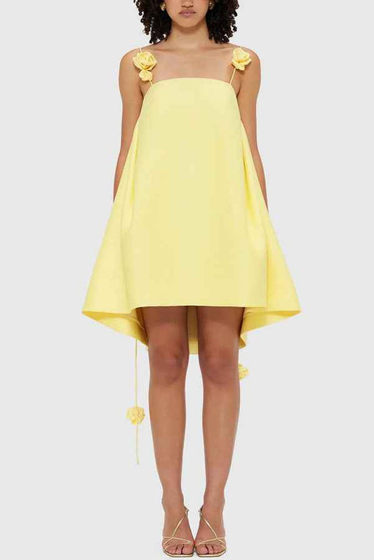 Spring Summer Suspender Satin Dress Casual Loose Vacation Women Clothing Dress