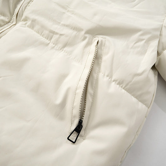 Women Clothing Winter Stand Collar Zipper Thermal Short Cotton Jacket - Iyanka