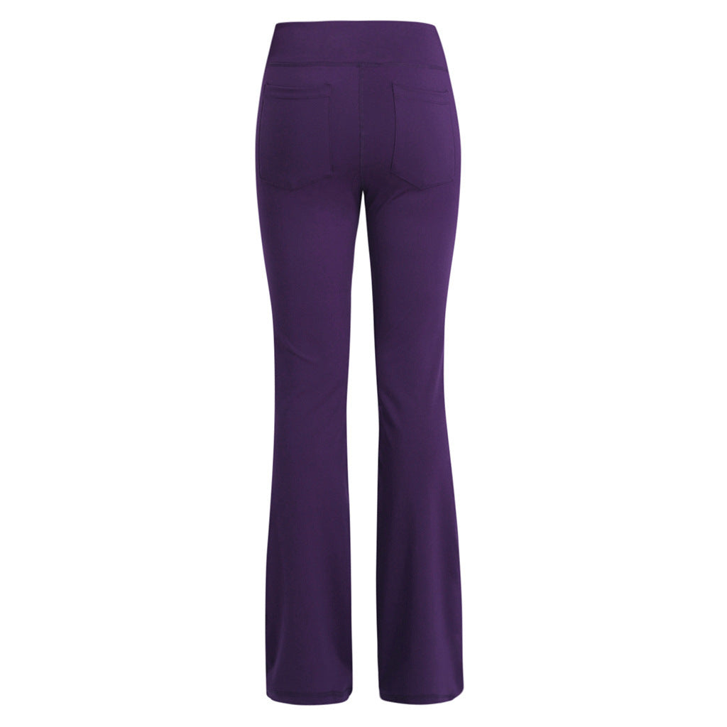 Wide Leg Pants High Waist Casual Girls Yoga Pants Plus Size - Iyanka