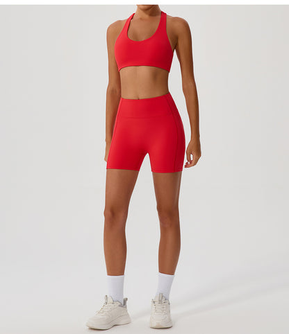 Cross Love Yoga Bra Women Sling with Chest Pad Outer Wear Workout Clothes Outdoor Sports Underwear - Iyanka