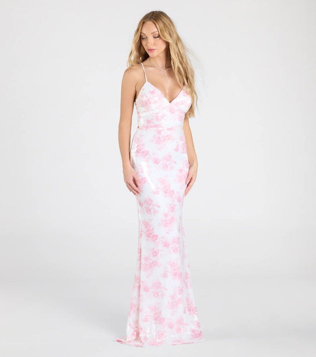 Women Clothing Party Floral Pink Sexy Dress Dress Evening Dress