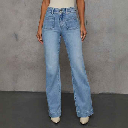 Wide Leg Slimming Straight Jeans Women