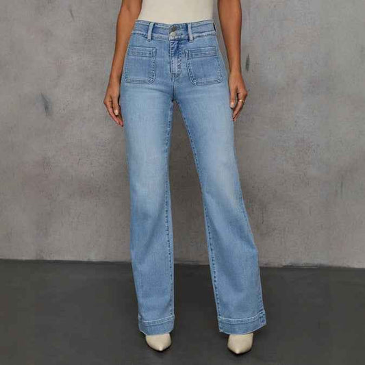 Wide Leg Slimming Straight Jeans Women