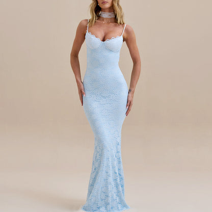 Summer Arrival Sexy Sheath Dress Sexy Backless Lace Strap Dress for Women