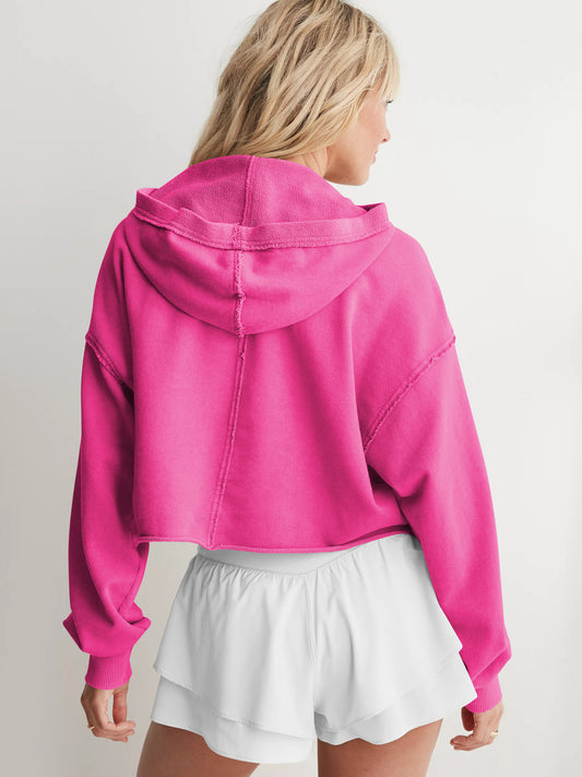 Loose Brand Hooded Sweatshirt Women Spring Autumn Women Clothing V neck Top Pullover Long Sleeved Shirt - Iyanka