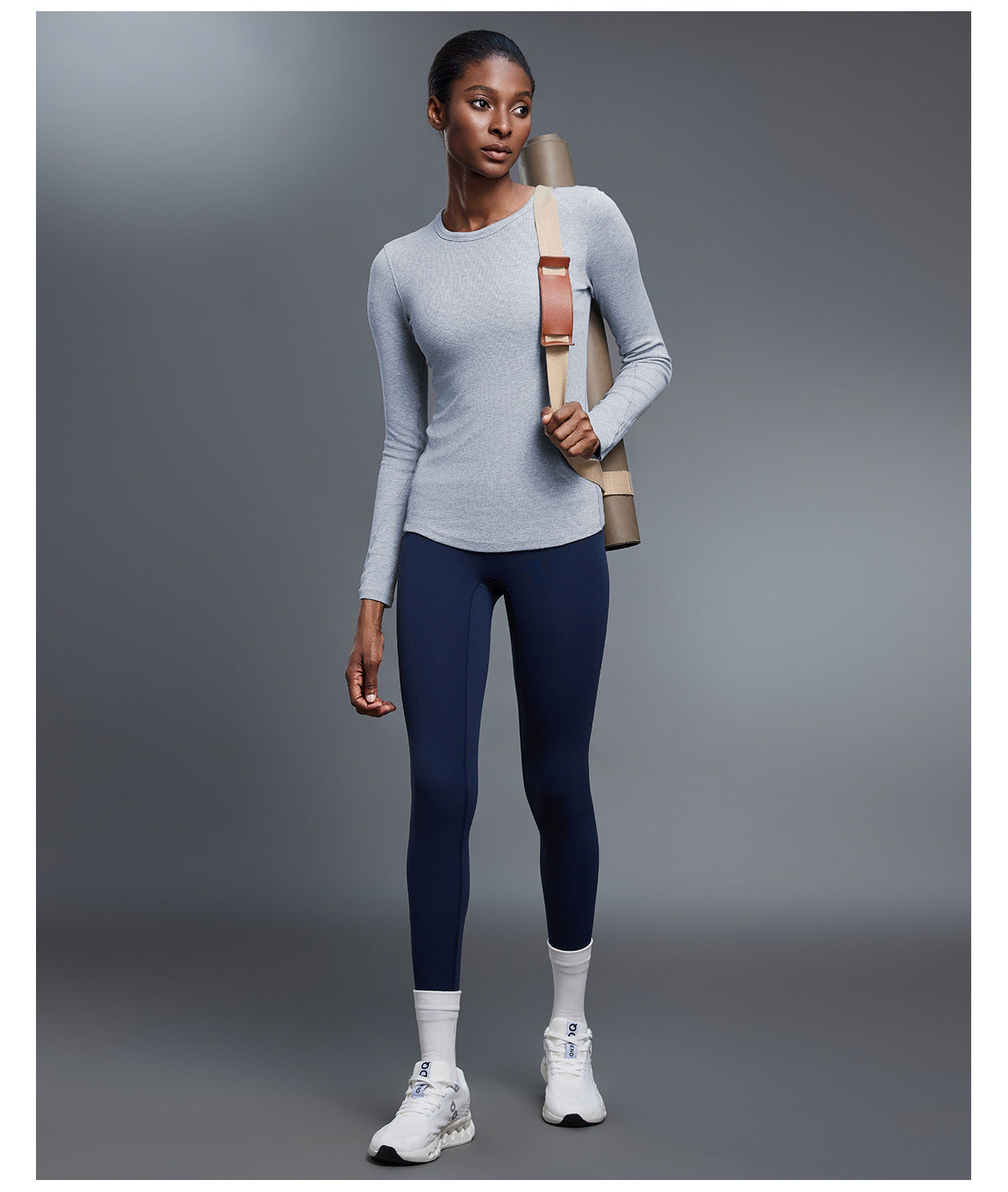 Soft Skin Friendly Sports T shirt Women Elastic Slim Fit Slimming Fitness Yoga Wear Long Sleeved Top - Iyanka
