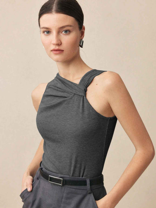 Women’s Summer Slim Fit Sleeveless Elegant Office Tank Top