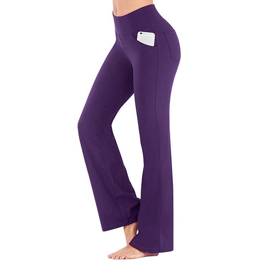 Wide Leg Pants High Waist Casual Girls Yoga Pants Plus Size - Iyanka