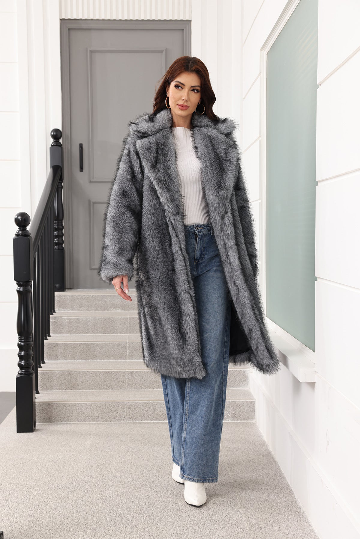 Long Women Clothing Faux Fur Coat Thickened Young Fur Coat Fashionable Jacket - Iyanka