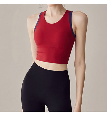 High Strength Sports Underwear Women One Piece Fitness Vest Push up Shockproof Bra Running Top - Iyanka