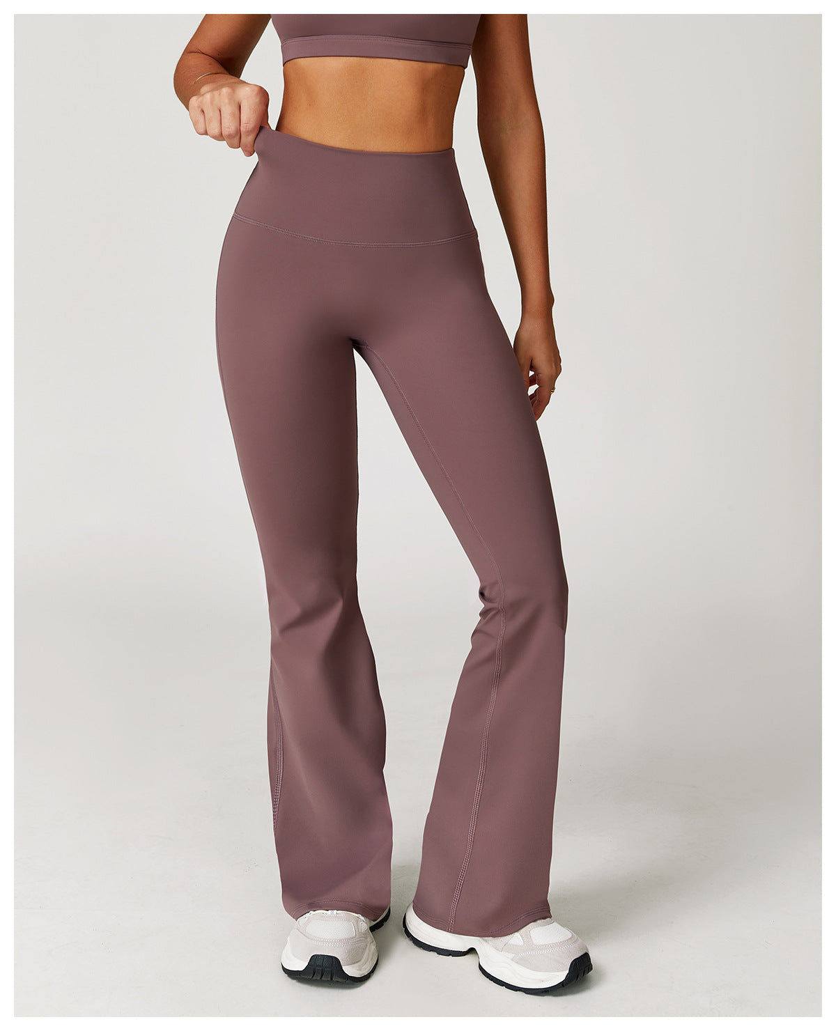 Nude Feel Casual Flared Pants Wide Leg Slimming Bootcut Pants Outdoor Running Exercise Workout Pants - Iyanka