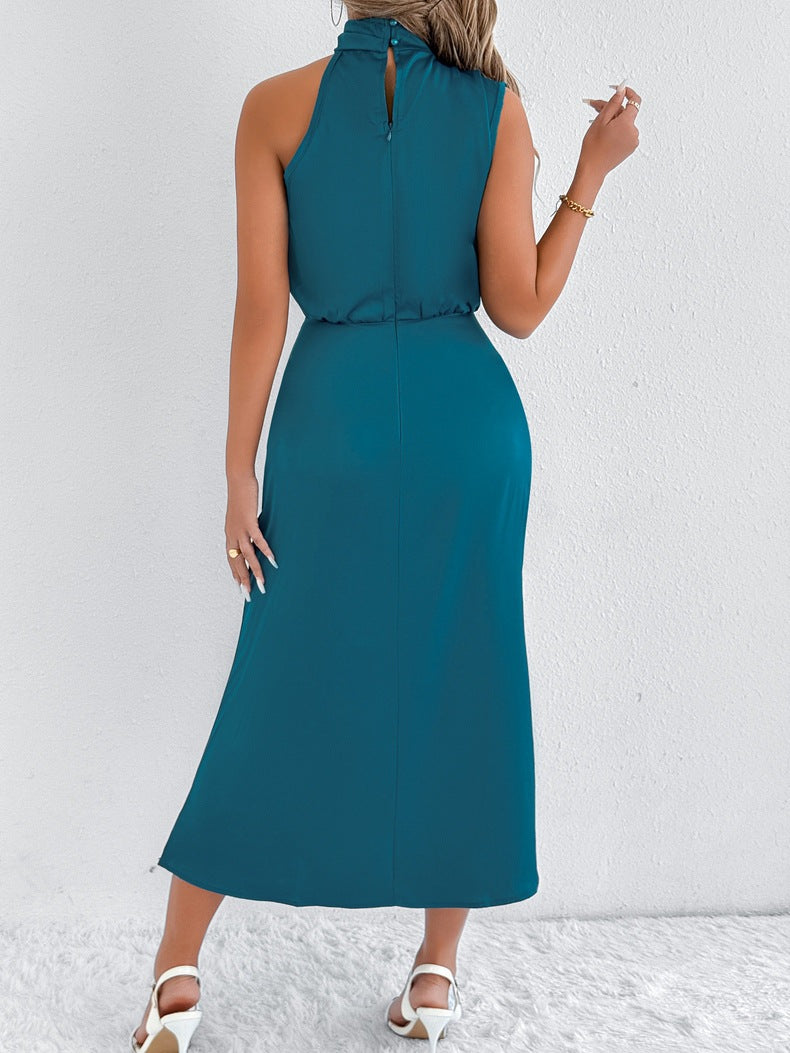 Women Clothing Summer Satin Dress Women High Grade Satin Maxi Dress - Iyanka