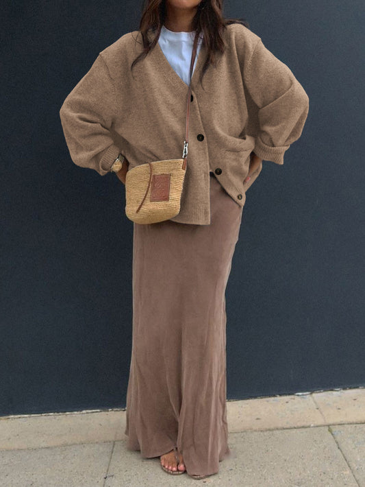 Women Casual Minimalist Long Sleeve Senior Coat Sweater - Iyanka