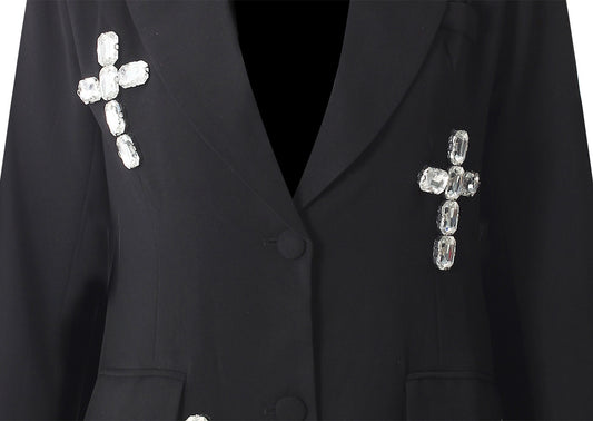 Special Interest Design High Grade European Crystal Rhinestone Beaded Adult Women Loose Blazer - Iyanka