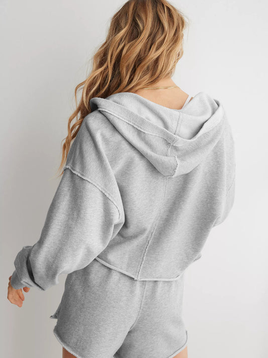Loose Brand Hooded Sweatshirt Women Spring Autumn Women Clothing V neck Top Pullover Long Sleeved Shirt - Iyanka