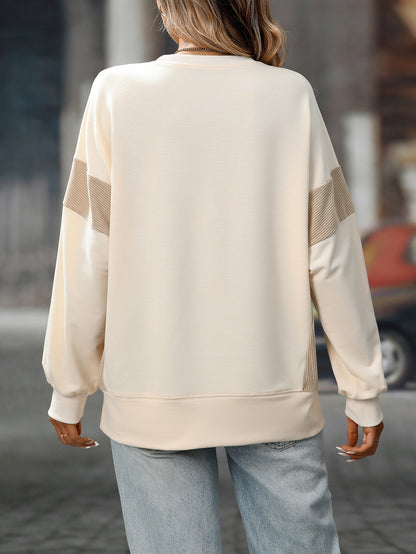 Women round Neck Multicolor round Neck All Matching Casual Loose Sweatshirt - Iyanka