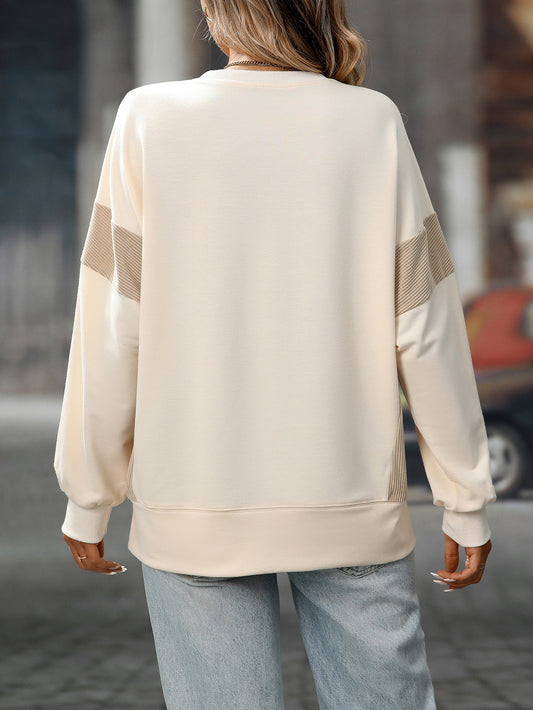 Women round Neck Multicolor round Neck All Matching Casual Loose Sweatshirt - Iyanka
