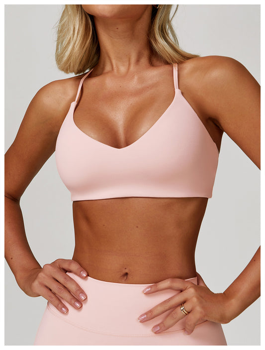 Brushed Yoga Bra Women Tight Beauty Back Fitness Yoga Clothes Running Exercise Sports Underwear - Iyanka