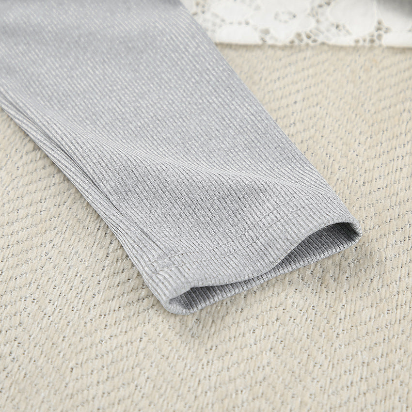 Comfort Slim Fit Breathable Home Wear Women Knitted Long Sleeve Shorts Pajamas Can Be Worn outside - Iyanka