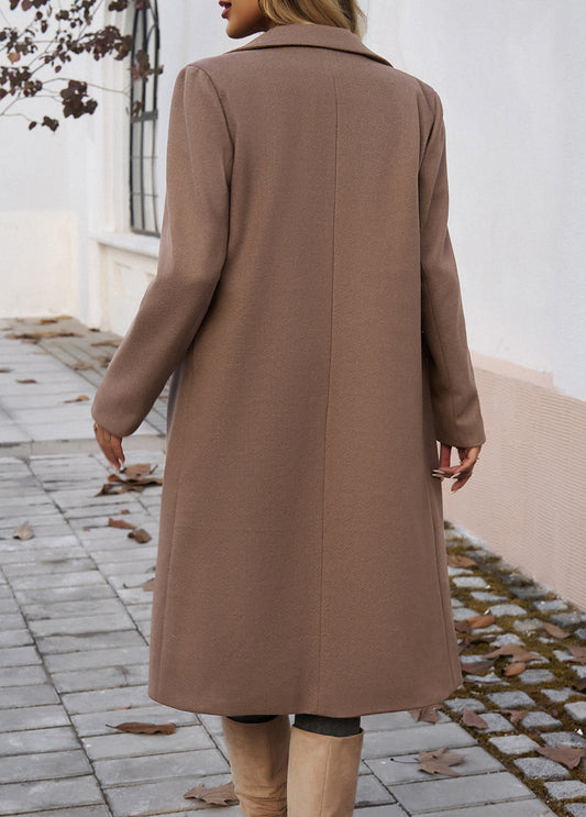 Autumn Winter Office Collared Cardigan Coat Women Clothing - Iyanka