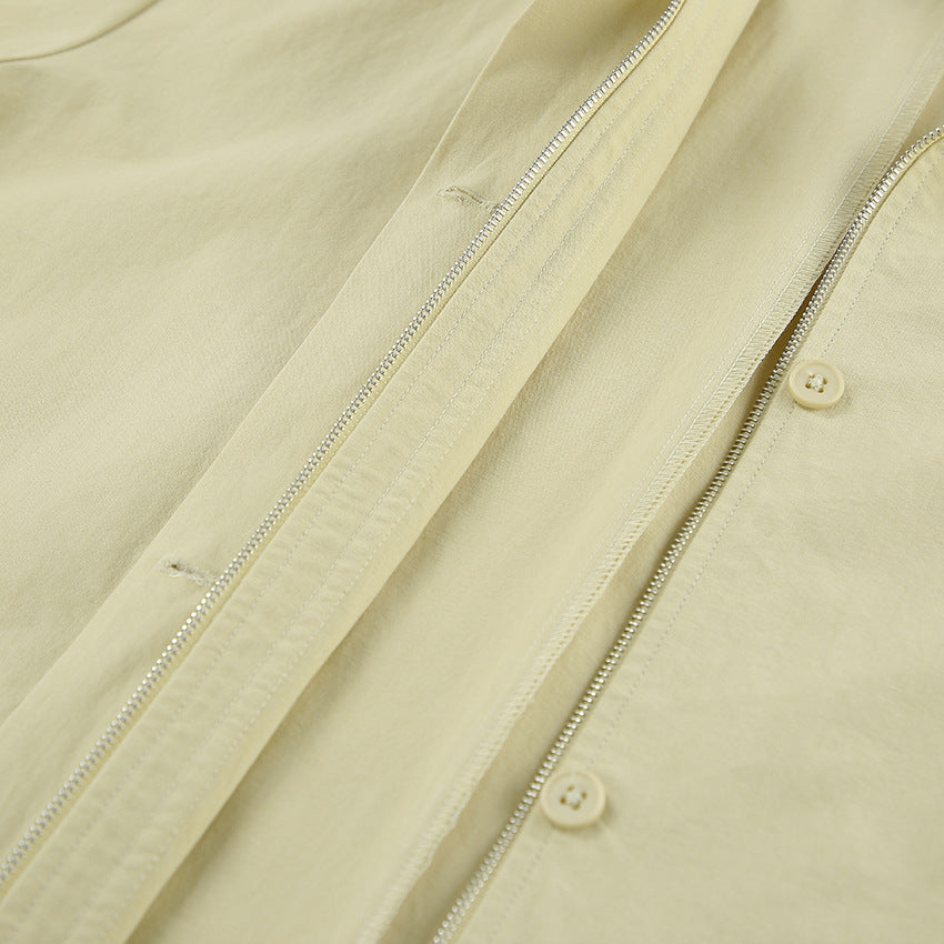 Retro Lapels Pure Cotton Contrast Color Loose Casual Jacket Autumn Winter Coat - Iyanka