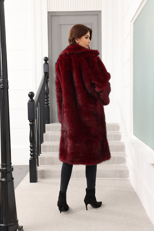 Long Women Clothing Faux Fur Coat Thickened Young Fur Coat Fashionable Jacket - Iyanka