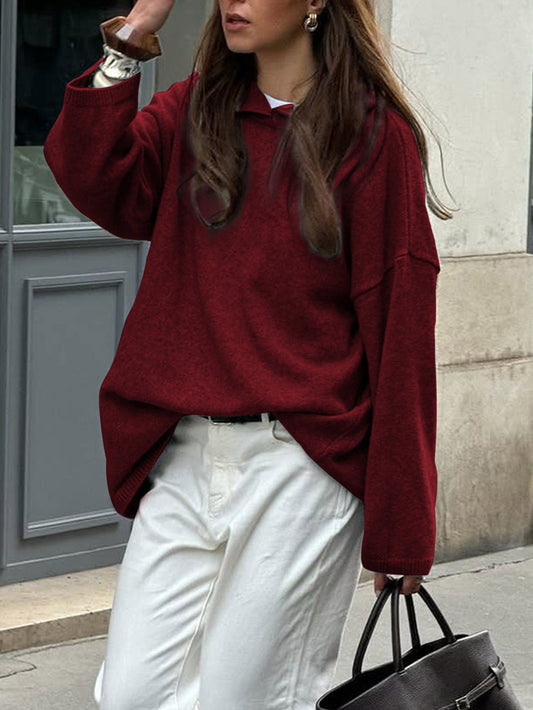 Casual Minimalist Long Sleeve Hooded Sweater Woolen - Iyanka