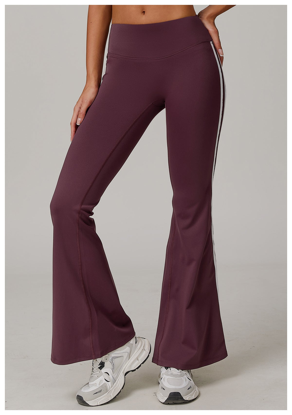 Nude Feel Sports Trousers Slightly Stretch Slimming Wide Leg Fitness Pants Quick Dry Casual Running Bell Bottom Pants - Iyanka