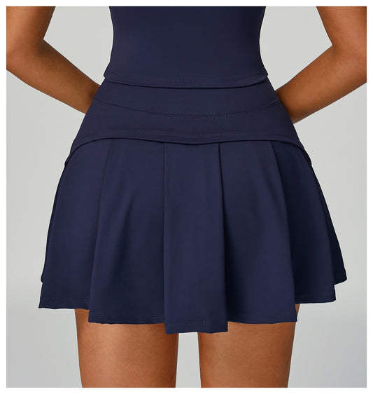 Waist Turning Sports Short Skirt Anti Exposure Nude Feel Summer Short Skirt Pocket High Grade Short Skirt for Women - Iyanka